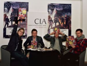 The pop-rock group "McFly" at the CIA.